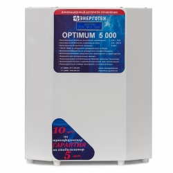 Однофазный стабилизатор Энерготех OPTIMUM+ 5000(HV), вид спереди